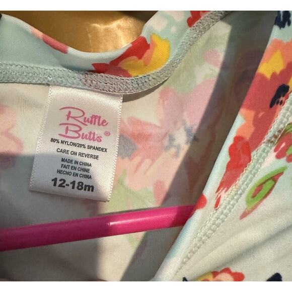 Ruffle Butts‎ Long Sleeve Rashgaurd Swim Suit Top 12-18 NWOT - Picture 2 of 4